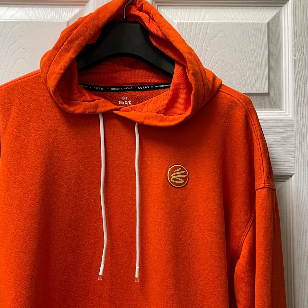 Under Armour Steph Curry x Sour Patch Kids Pullover Hoodie Orange Men Size L New